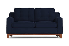 Brentwood Apartment Size Sleeper Sofa :: Leg Finish: Pecan / Sleeper Option: Innerspring Mattress