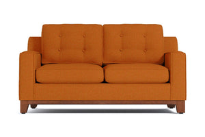 Brentwood Apartment Size Sleeper Sofa :: Leg Finish: Pecan / Sleeper Option: Innerspring Mattress