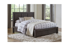 Clifton Platform Storage Bed GRAPHITE