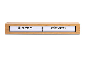 Texttime Clock by Cloudnola BAMBOO/WHITE