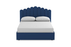 Coco Drive Upholstered Bed in COBALT VELVET - QUEEN