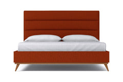 Cooper Upholstered Bed :: Leg Finish: Pecan / Size: Queen Size