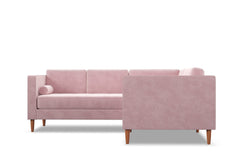 Delilah 2pc L-Sectional Sofa :: Leg Finish: Pecan