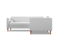 Delilah 2pc L-Sectional Sofa :: Leg Finish: Pecan
