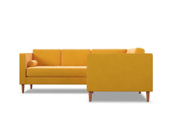 Delilah 2pc L-Sectional Sofa :: Leg Finish: Pecan
