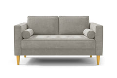 Delilah Apartment Size Sofa :: Leg Finish: Natural / Size: Apartment Size - 74"w