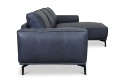 Harlow 2pc Leather Sectional Sofa :: Configuration: RAF - Chaise on the Right