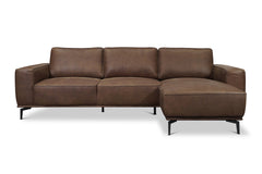 Harlow 2pc Leather Sectional Sofa :: Configuration: RAF - Chaise on the Right