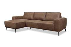 Harlow 2pc Leather Sectional Sofa :: Configuration: LAF - Chaise on the Left