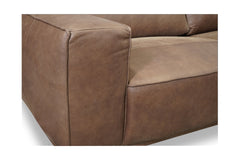 Harlow 2pc Leather Sectional Sofa :: Configuration: RAF - Chaise on the Right