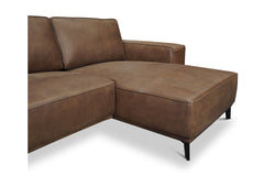 Harlow 2pc Leather Sectional Sofa :: Configuration: RAF - Chaise on the Right