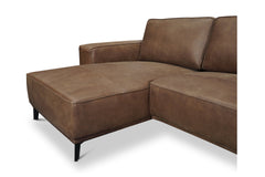 Harlow 2pc Leather Sectional Sofa :: Configuration: LAF - Chaise on the Left