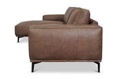 Harlow 2pc Leather Sectional Sofa :: Configuration: LAF - Chaise on the Left