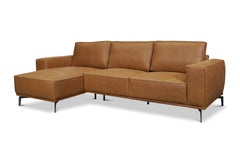 Harlow 2pc Leather Sectional Sofa :: Configuration: LAF - Chaise on the Left