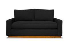 Harper Twin Size Sleeper Sofa :: Leg Finish: Pecan / Sleeper Option: Memory Foam Mattress