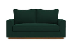 Harper Twin Size Sleeper Sofa :: Leg Finish: Pecan / Sleeper Option: Deluxe Innerspring Mattress