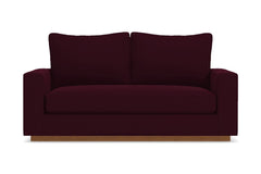 Harper Twin Size Sleeper Sofa :: Leg Finish: Pecan / Sleeper Option: Memory Foam Mattress