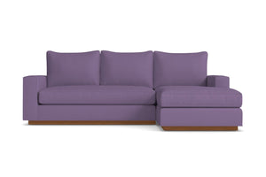 Harper Reversible Chaise Sleeper Sofa :: Leg Finish: Pecan / Sleeper Option: Deluxe Innerspring Mattress
