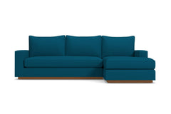 Harper Reversible Chaise Sleeper Sofa :: Leg Finish: Pecan / Sleeper Option: Memory Foam Mattress