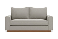 Harper Twin Size Sleeper Sofa :: Leg Finish: Pecan / Sleeper Option: Deluxe Innerspring Mattress