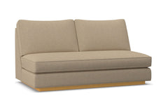 Harper Armless Apartment Size Sofa w/ Benchseat :: Leg Finish: Natural