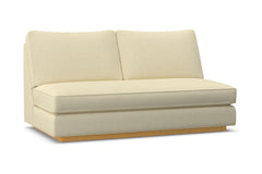 Harper Armless Apartment Size Sofa w/ Benchseat :: Leg Finish: Natural