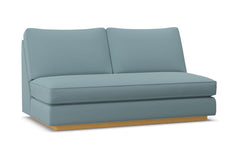 Harper Armless Apartment Size Sofa w/ Benchseat :: Leg Finish: Natural