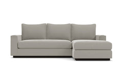 Harper Reversible Velvet Chaise Sofa :: Leg Finish: Espresso