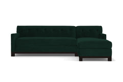 Harrison Ave 2pc Sleeper Sectional :: Leg Finish: Espresso / Configuration: RAF - Chaise on the Right / Sleeper Option: Memory Foam Mattress