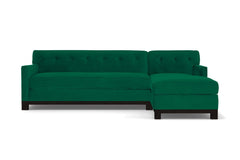 Harrison Ave 2pc Sleeper Sectional :: Leg Finish: Espresso / Configuration: RAF - Chaise on the Right / Sleeper Option: Memory Foam Mattress