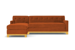 Harrison Ave 2pc Sleeper Sectional :: Leg Finish: Natural / Configuration: LAF - Chaise on the Left / Sleeper Option: Memory Foam Mattress