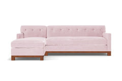 Harrison Ave 2pc Sleeper Sectional :: Leg Finish: Pecan / Configuration: LAF - Chaise on the Left / Sleeper Option: Memory Foam Mattress