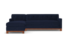 Harrison Ave 2pc Sleeper Sectional :: Leg Finish: Pecan / Configuration: LAF - Chaise on the Left / Sleeper Option: Memory Foam Mattress