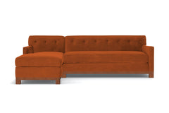 Harrison Ave 2pc Sleeper Sectional :: Leg Finish: Pecan / Configuration: LAF - Chaise on the Left / Sleeper Option: Memory Foam Mattress
