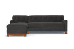 Harrison Ave 2pc Sleeper Sectional :: Leg Finish: Pecan / Configuration: LAF - Chaise on the Left / Sleeper Option: Memory Foam Mattress