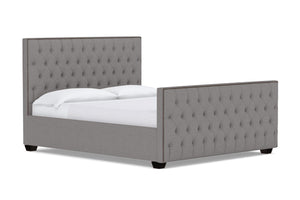 Huntley Tufted Upholstered Bed :: Leg Finish: Espresso / Size: King