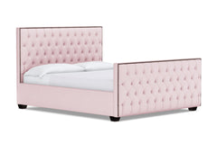Huntley Tufted Upholstered Bed :: Leg Finish: Espresso / Size: King