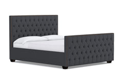 Huntley Tufted Upholstered Bed :: Leg Finish: Espresso / Size: King