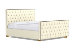 Huntley Tufted Upholstered Bed :: Leg Finish: Natural / Size: Queen Size