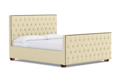 Huntley Tufted Upholstered Bed :: Leg Finish: Pecan / Size: King