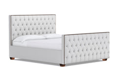 Huntley Tufted Upholstered Bed :: Leg Finish: Pecan / Size: Full Size