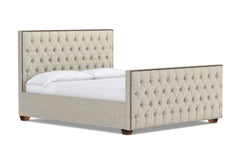 Huntley Tufted Upholstered Bed :: Leg Finish: Pecan / Size: King