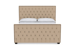 Huntley Tufted Upholstered Bed :: Leg Finish: Espresso / Size: King