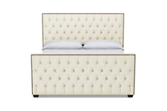 Huntley Tufted Upholstered Bed :: Leg Finish: Espresso / Size: Queen Size