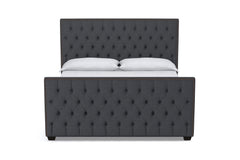 Huntley Tufted Upholstered Bed :: Leg Finish: Espresso / Size: Full Size