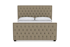 Huntley Tufted Upholstered Bed :: Leg Finish: Espresso / Size: Full Size