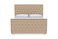 Huntley Tufted Upholstered Bed :: Leg Finish: Natural / Size: Queen Size