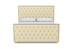Huntley Tufted Upholstered Bed :: Leg Finish: Natural / Size: Full Size