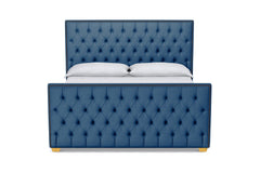 Huntley Tufted Upholstered Bed :: Leg Finish: Natural / Size: Full Size