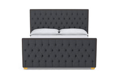 Huntley Tufted Upholstered Bed :: Leg Finish: Natural / Size: California King